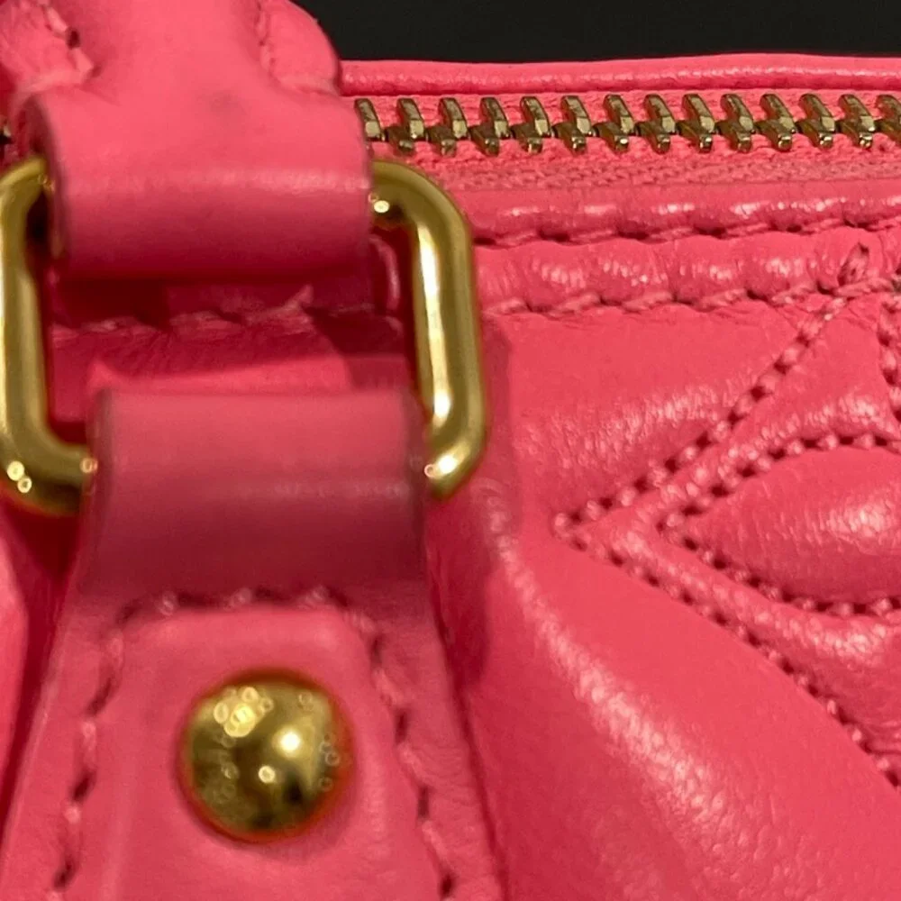 Louis Vuitton Papillon BB Pink Calfskin Hand/Shoulder Bag (JB1423)